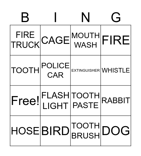 Community Bingo Card