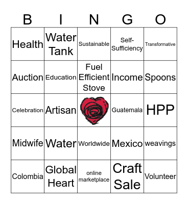 Grow a Global Heart Bingo Card