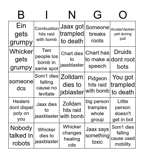 Mekka Bingo Card