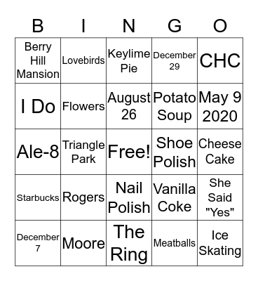Engagement Bingo Card
