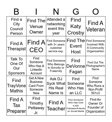 Breaking the Glass BINGO Card