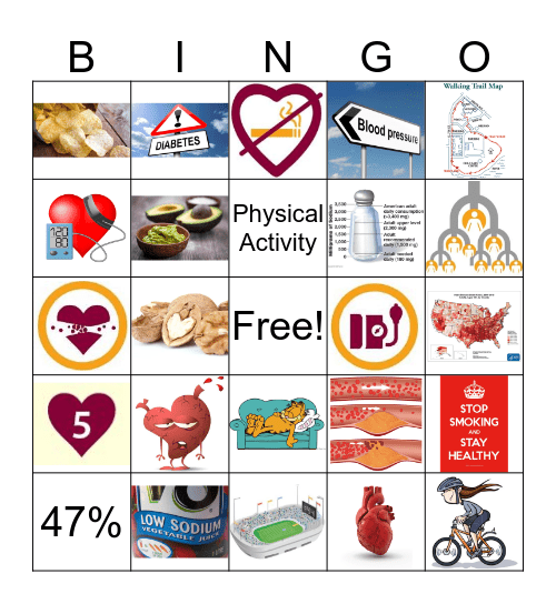 Heart Disease Bingo  Bingo Card