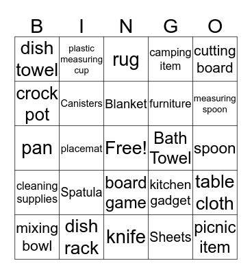 Abby and Lucas Bingo Card