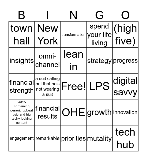 NM Town Hall Feb 2019 Bingo Card