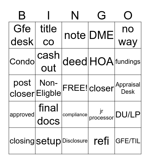 RMC Vanguard Holiday Bingopalooza Bingo Card