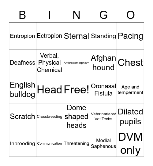 VTA 150 & 160 Week 1 Bingo Card