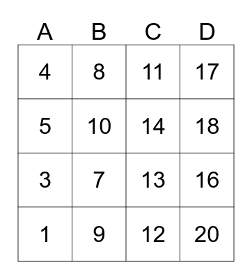 Get to know YOU bingo! Bingo Card