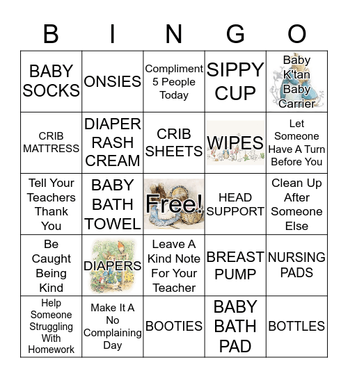 BABY SHOWER Bingo Card