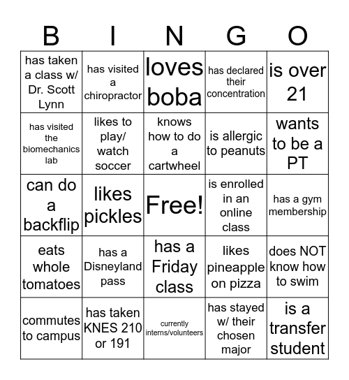 KSA Bingo Card