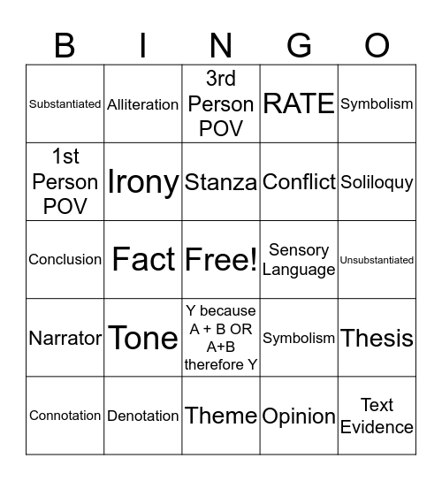 BINGO! Bingo Card