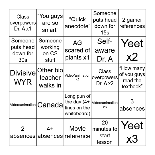 Bingo Card