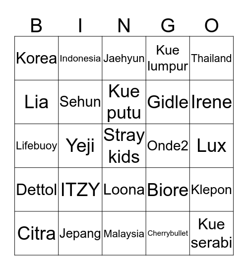 Bingo with EITS✨ Bingo Card