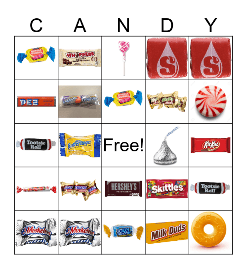 Willy Wonka Bingo Card