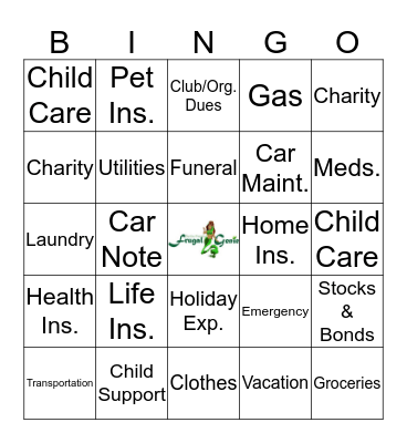 Frugal Genie Bingo Card