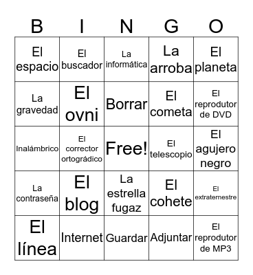 Unit# 2 Bingo Card