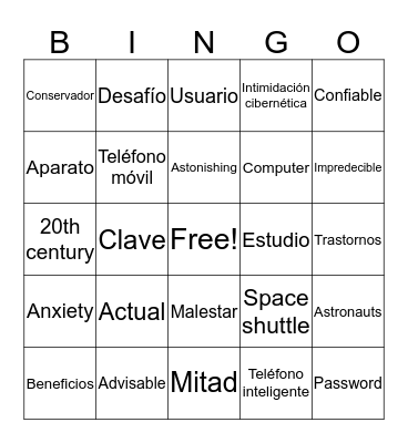 Unidad 2 Bingo Card