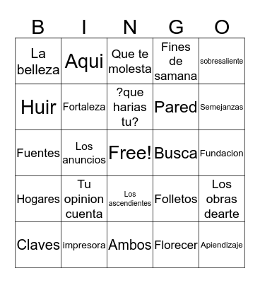 Unit 3 daily words Bingo Card