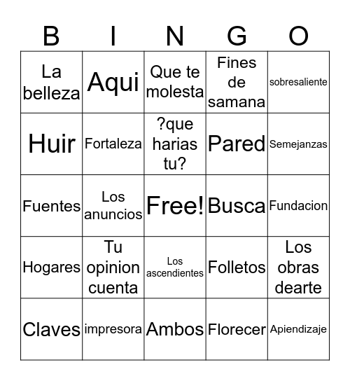 Unit 3 daily words Bingo Card