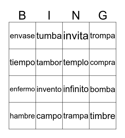 Bingo Card