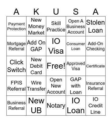 BINGO - ALASKA USA STYLE Bingo Card