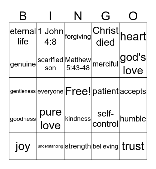 Love  Bingo Card