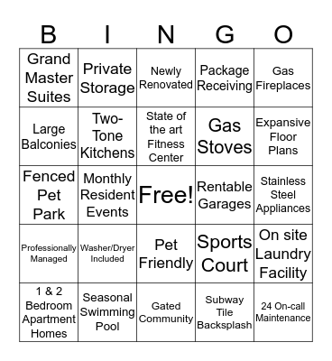 Country Lake March Card Bingo Card