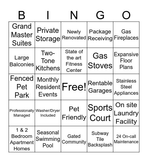 Country Lake March Card Bingo Card