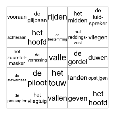 v l ie g e n Bingo Card