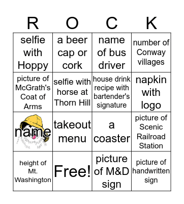 Band Wars Bingo Card