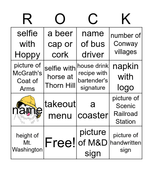 Band Wars Bingo Card