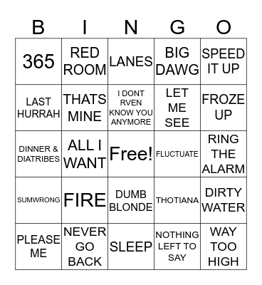 New Releases Bingo Card