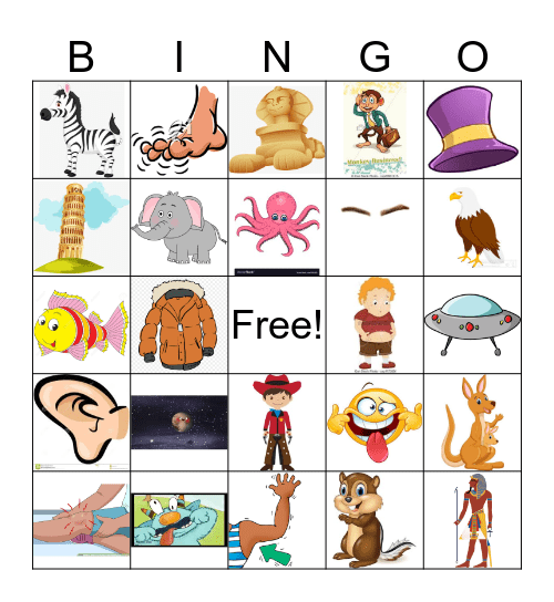 Tickle Monster Bingo Card