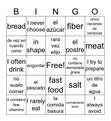 Unit 3 Bingo Card