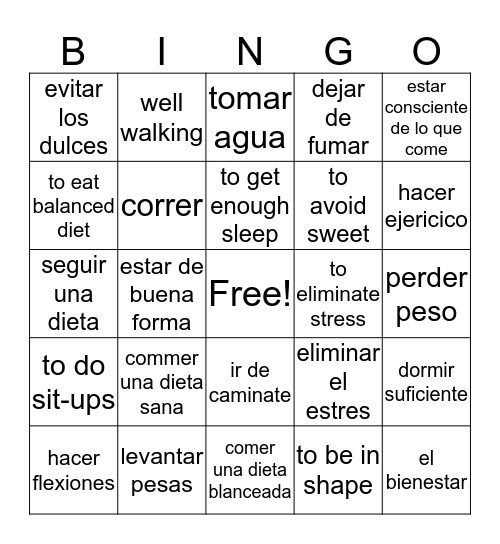 Nirmala Monger Bingo Card