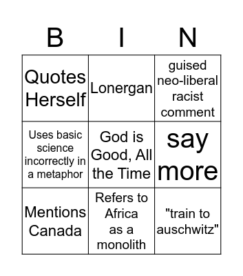 MT Bingo Card
