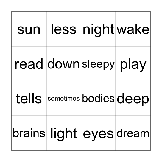 Bingo Card