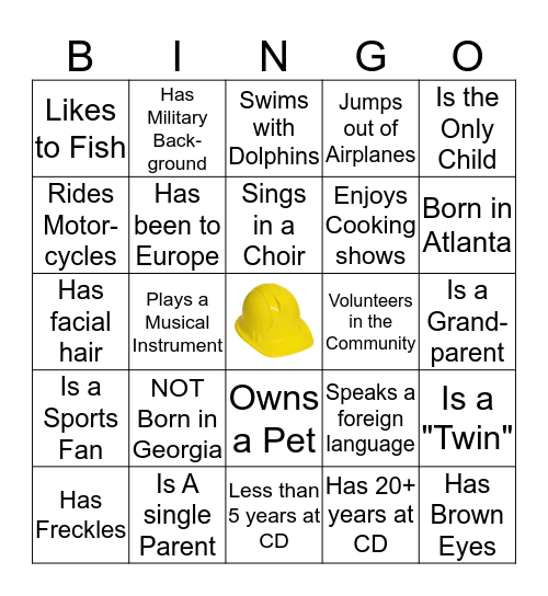 Carroll Daniel Construction Bingo Card