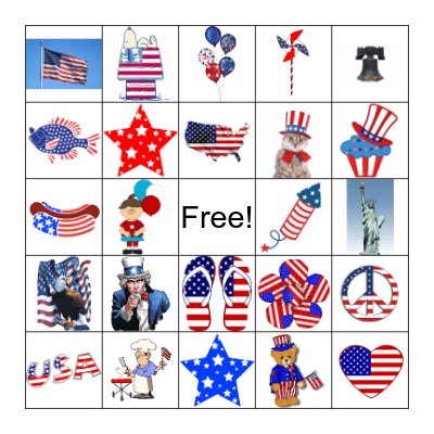 Independence Day Bingo Card