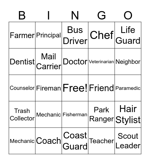 Relationships Bingo Card