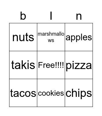 Emerson Bingo Card