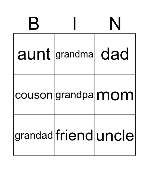 bingo Card