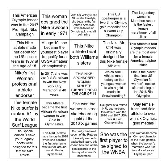 WIN AS A TEAM Bingo Card
