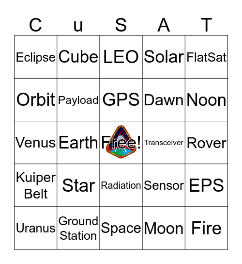 CuSAT Bingo Card