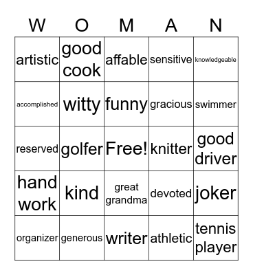 MYSTERY Bingo Card