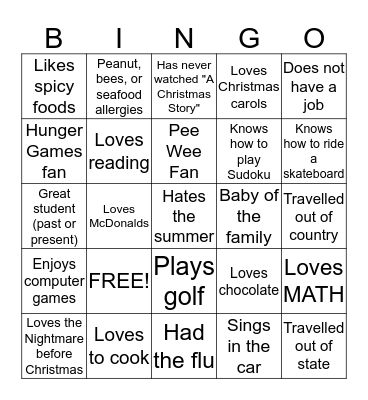 Bingo Card