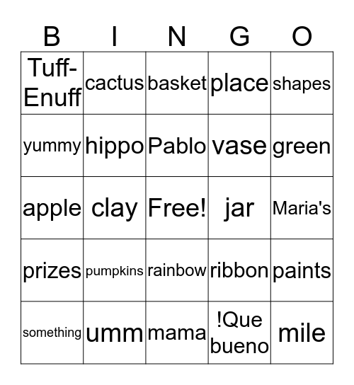 At the Fair Bingo Card