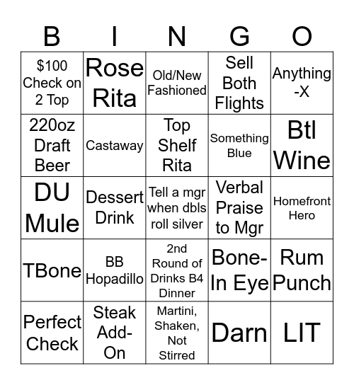 Aussie Bingo! Bingo Card