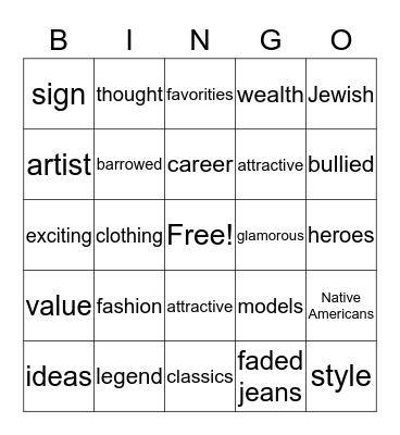Ralph Lauren: American Fashion Legend Bingo Card