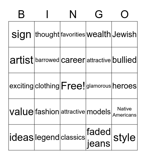 Ralph Lauren: American Fashion Legend Bingo Card