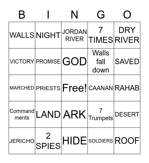 Jericho Bingo Card